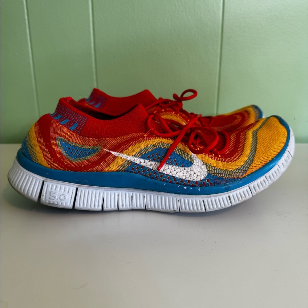 Nike Free Flyknit 5.0 Rainbow Team Orange 615805